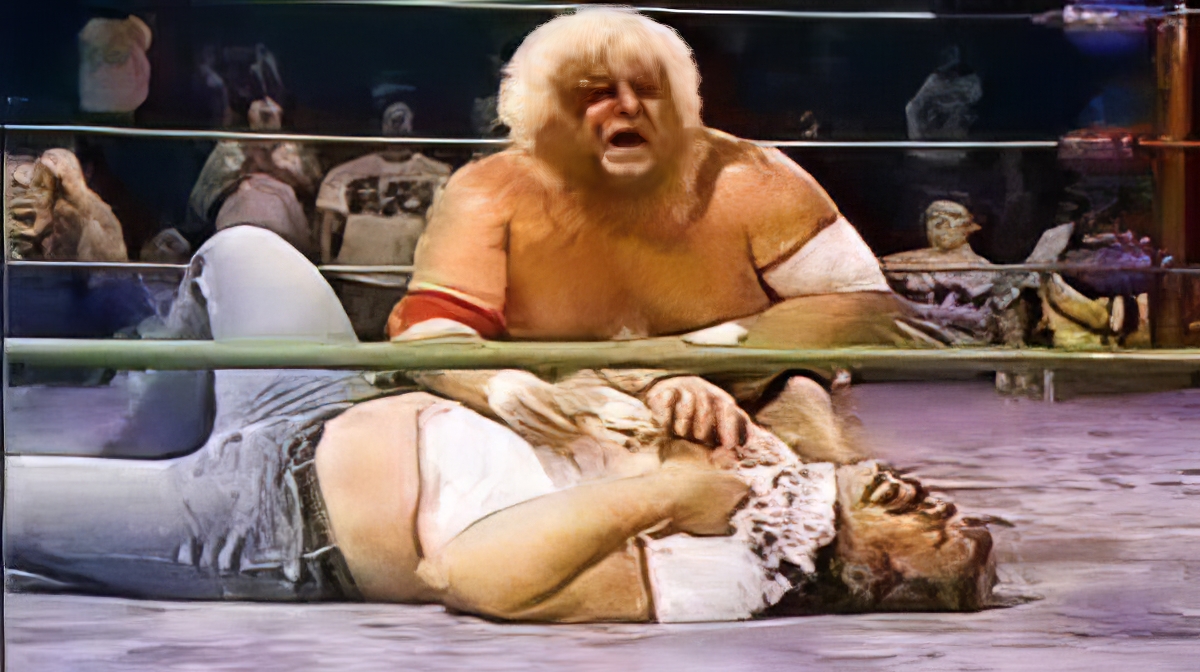 Dusty Rhodes vs Kevin Sullivan – The Golden Spike Incident (1984)